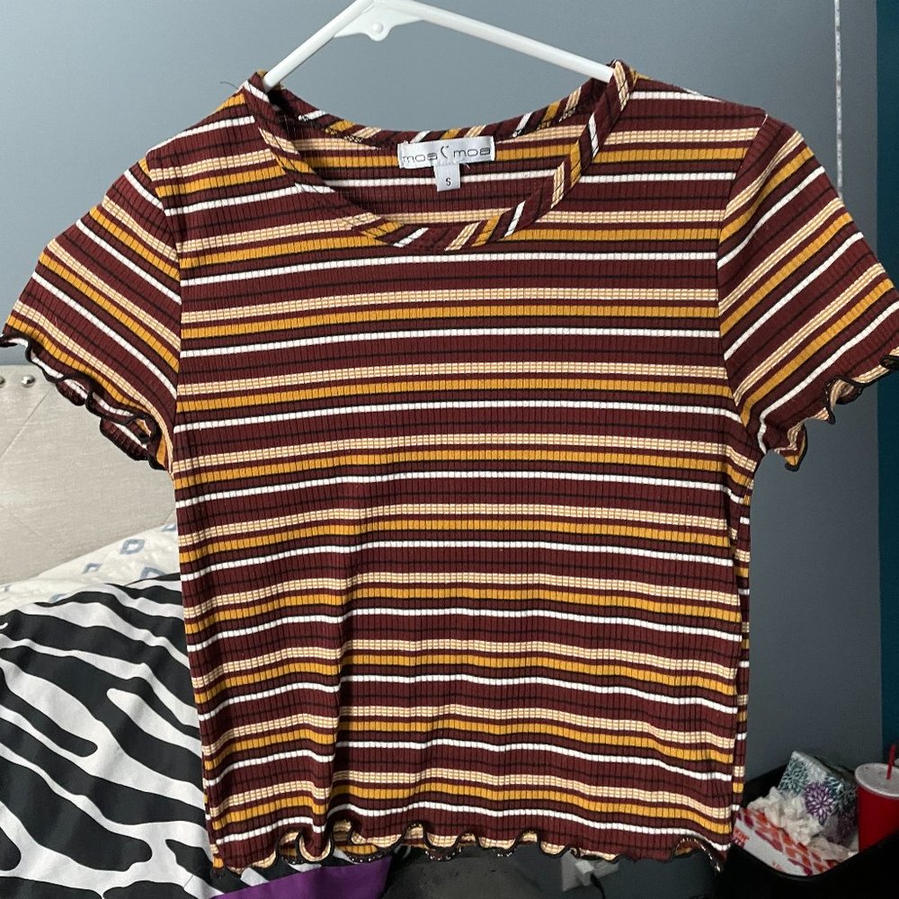 striped crop top